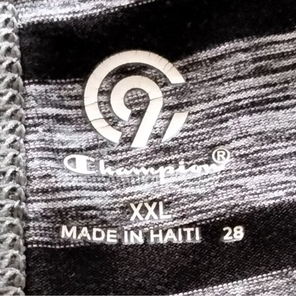 Champion XXL Racerback Tank Top Womens Activewear Gray Black Striped Lightweight - Picture 6 of 8